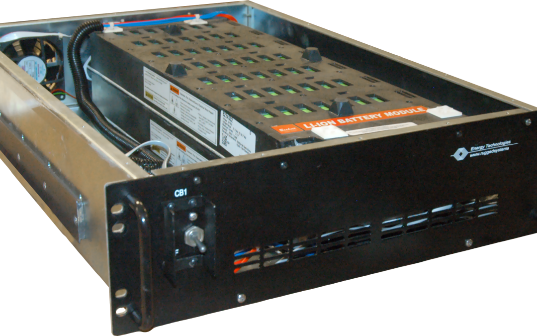 A UPS module with a Lithium Ion Battery drawer